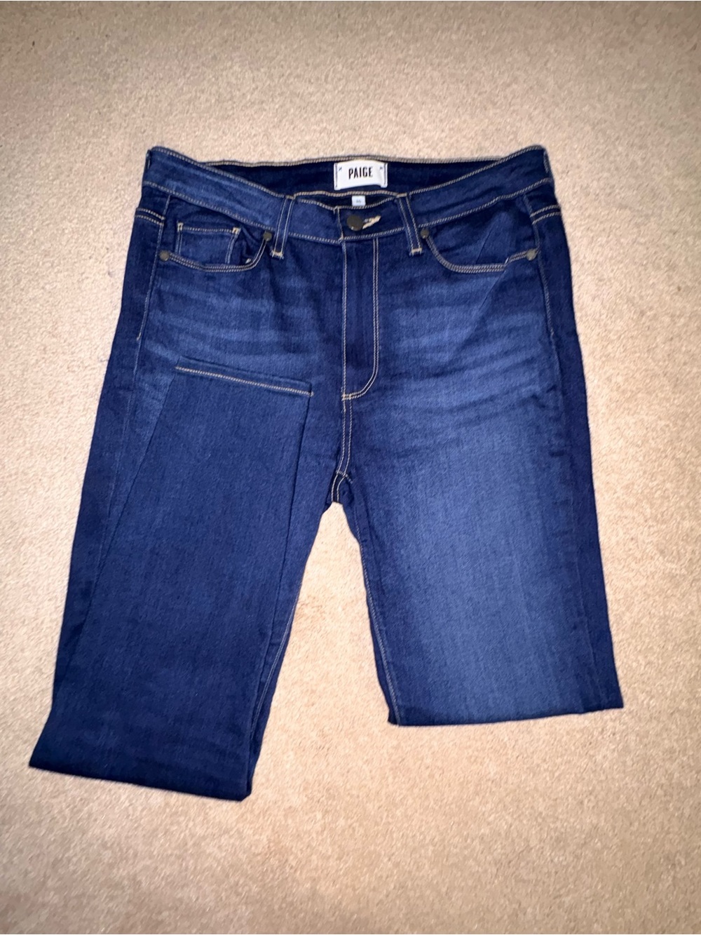 PAIGE Women’s Dark Blue Denim Jeans